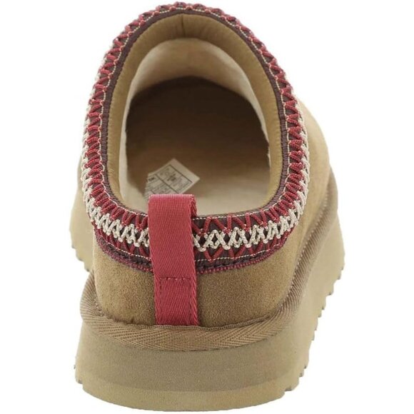 Kids Tazz Platform Slippers Chestnut Brown Suede Classic Round Top Memory Foam - Picture 6 of 6